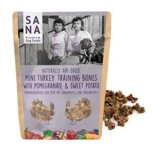 Mini Hundegodbit - Kalkun, Søtpotet & Granateple 100g