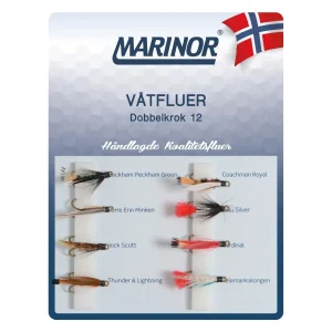 Fluesett Våtfluer 8-pk Dobbelkrok